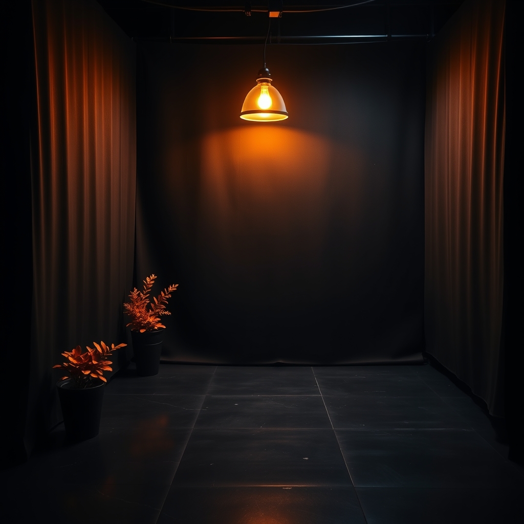 Party backdrop wall with copper foliage accents